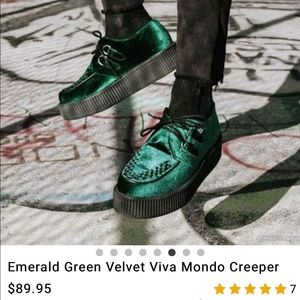 Emerald Green velvet creepers